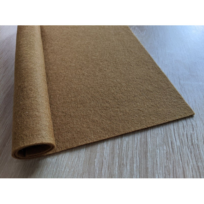 Pure wool hazelnut felt coupon 20 X 30