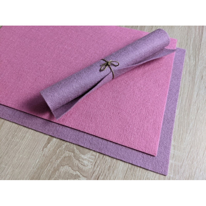 Puur mauve wolvilt coupon 20 X 30 cm