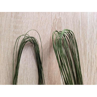 15 tiges très fines en métal pour fleur 0,37 mm vert