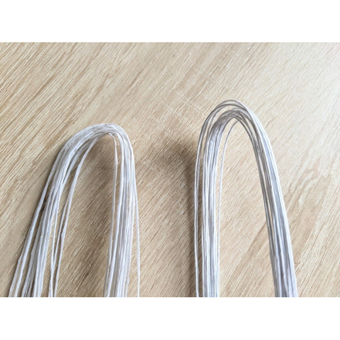 15 very thin metal rods for flower 0.37 mm white
