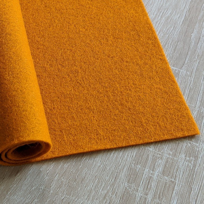 Pure wool pumpkin felt coupon 20 X 30 cm