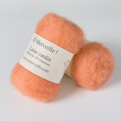 Carded coral wool