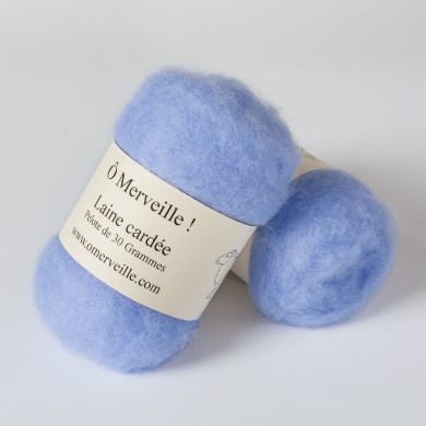 Sky carded wool