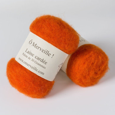 Carded wool pumpkin