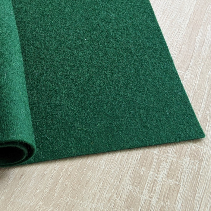 Feutrine pure laine vert bouteille coupon 20 X 30