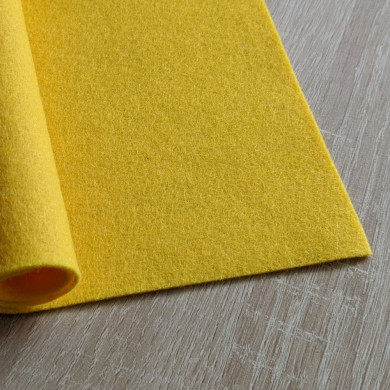 Pure corn yellow wool felt coupon 20 X 30 cm