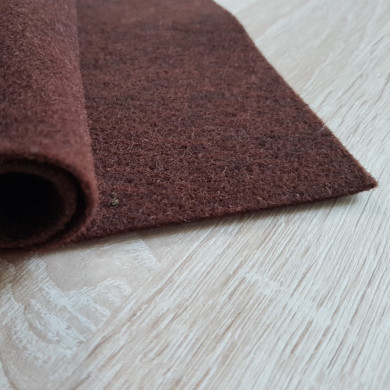 Chocolate wool felt coupon 30 x 30 cm