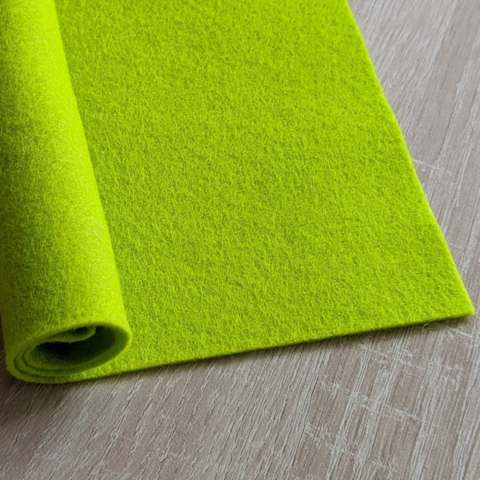 Feutrine pure laine citron vert coupon 20 X 30