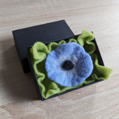 Felted Flower: Blue Anemone