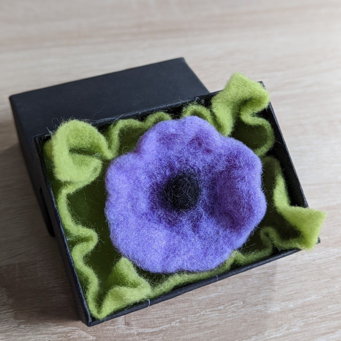 Felted Flower: Blue Anemone