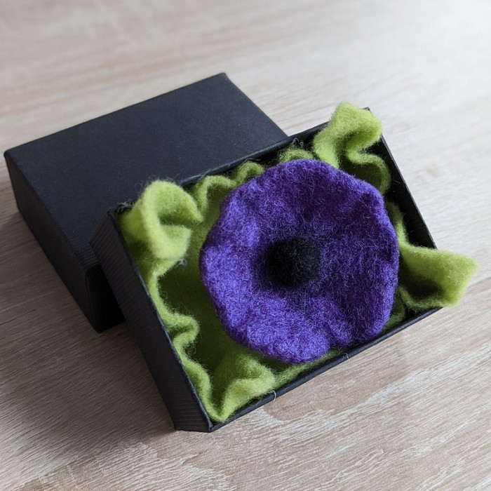 Felted Flower: Blue Anemone