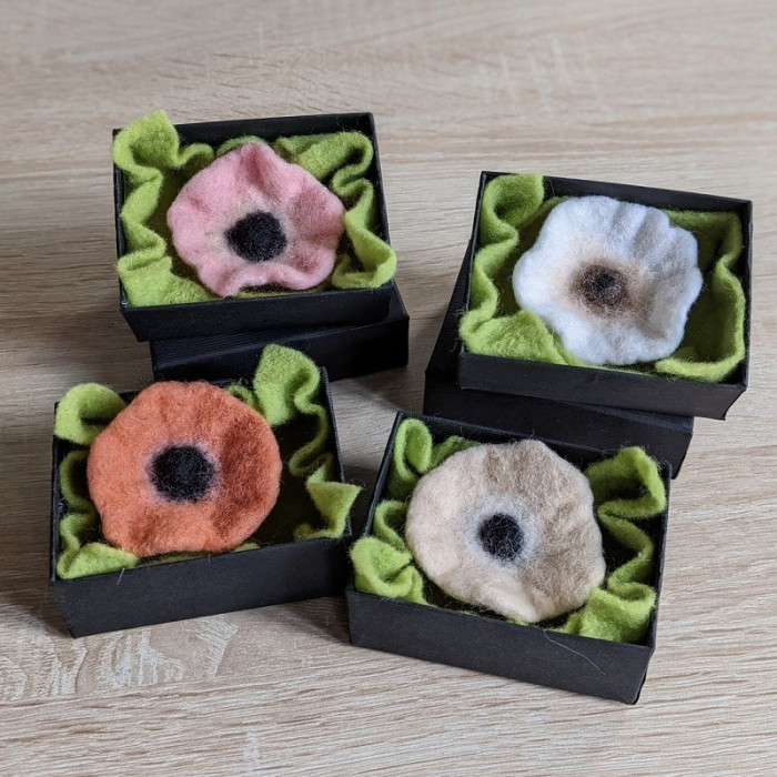 Felt Flower: Coral Anemone