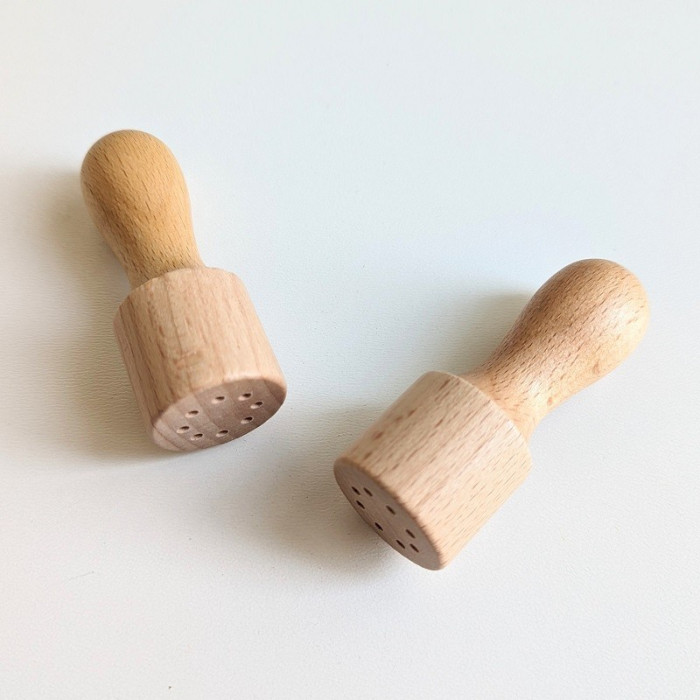 Poignée de feutrage en bois naturel pour 8 aiguilles de feutrage (vendue sans aiguilles)