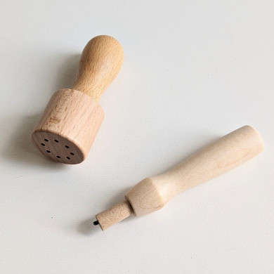 Felting handle in natural wood for 8 felting needles (sold without needles)