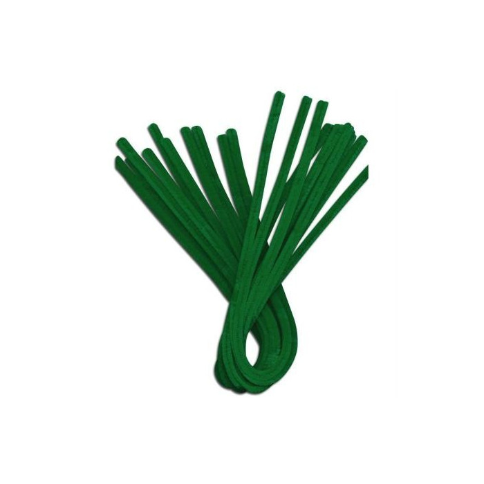 Dark green chenille yarn bag of 10