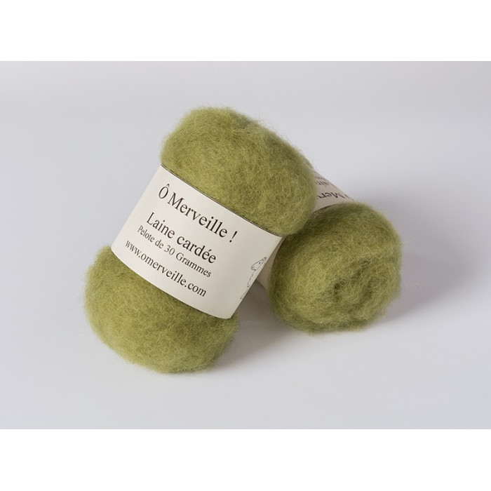 Khaki carded wool