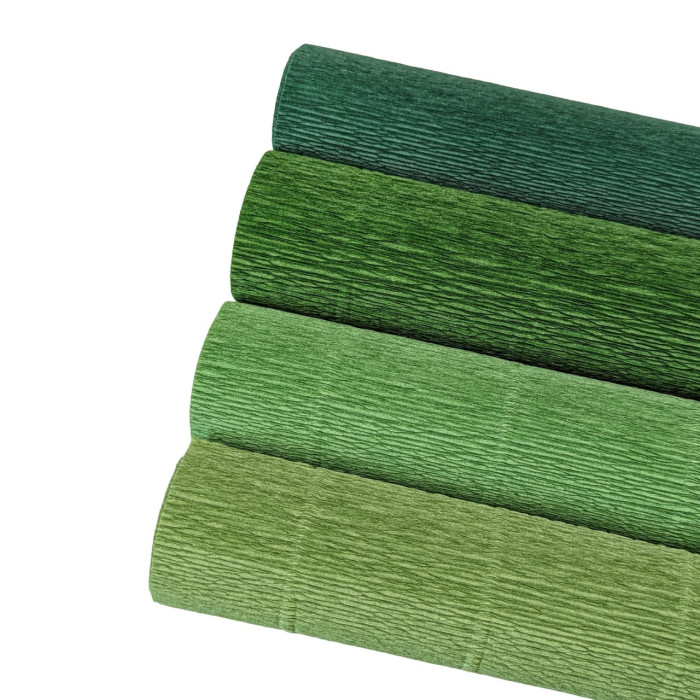Crepe paper - Khaki green 962 - 25 cm x 1.25 m - 140 g