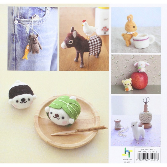 Mini felted wool mascots