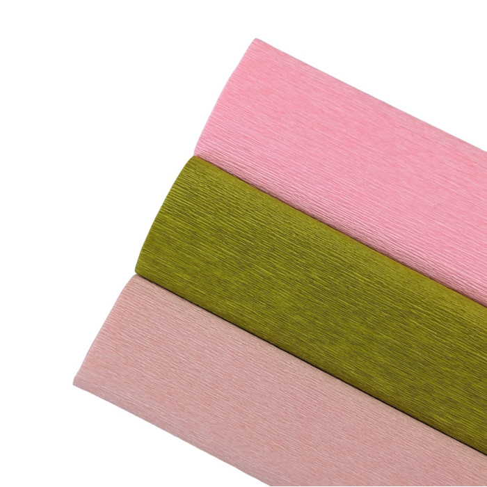 Papier crépon 90g - Rose poudré 358 - 25 cm x 1,50 m