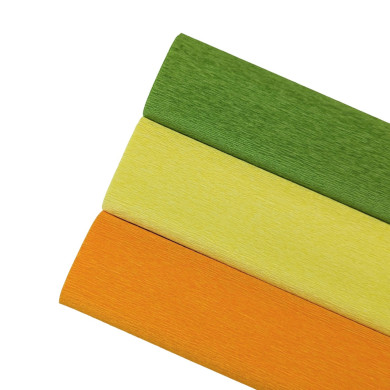 Papier crépon 90g - Orange 370  - 25 cm x 1,50 m