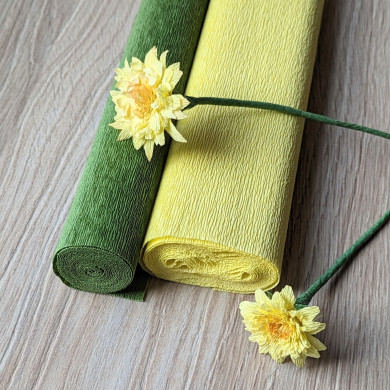 90g crêpepapier - citroengeel 371 - 25 cm x 1,50 m