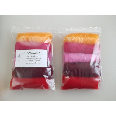 Laine cardée - Mélange fruits rouges