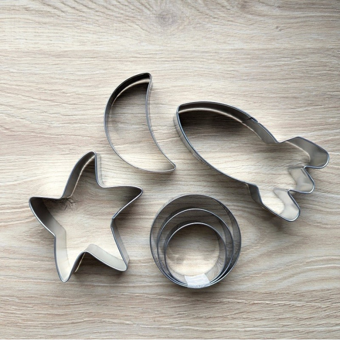 SALE Set of space moon planets star and rocket cookie cutters