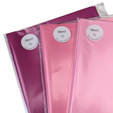 6 sheets of petal pink tissue paper 50 x 70