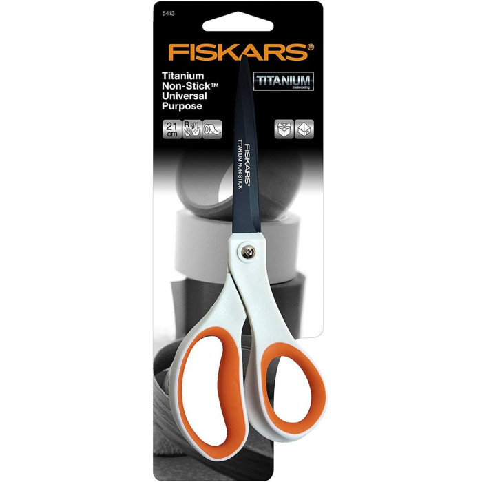 Ciseaux Fiskars titanium anti-adhésifs universels 21 cm