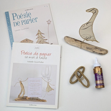 Paper poetry - Isabelle Guiot Hullot + glue + reinforced kraft thread