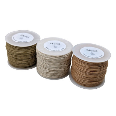 Spool of sand waxed cotton thread 004 70m 1mm