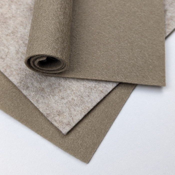 Feutrine pure laine beige coupon 20 X 30