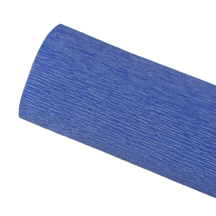 Papier crépon 90g - bleu pervenche 394  - 25 cm x 1,50 m