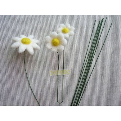 20 thin metal flower stems