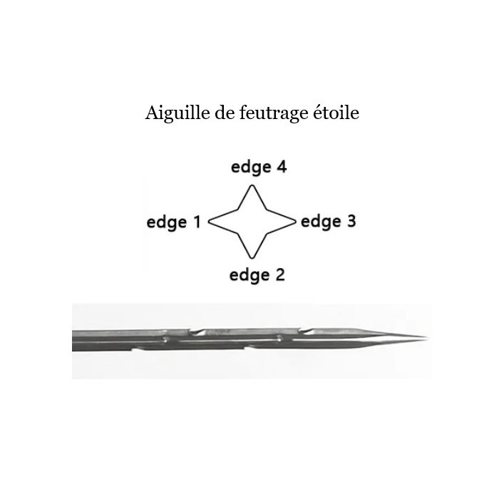 ***3 aiguilles à feutrer fines N°38 étoile ***