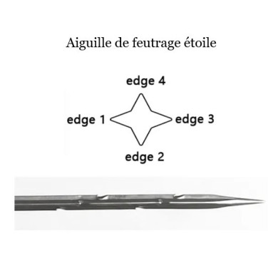***3 fine felting needles No. 38 star ***