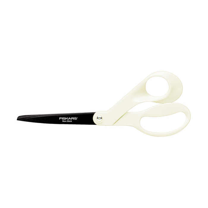 Ciseaux Fiskars titanium anti-adhésifs universels 21 cm blanc