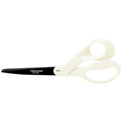 Fiskars universele titanium schaar met antiaanbaklaag 21 cm wit