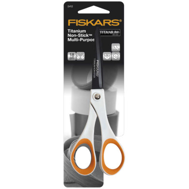 Fiskars Titanium antikleefschaar, tweehandig, 18 cm