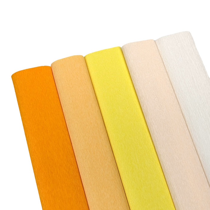 90g crepe paper - Straw yellow 386 - 25 cm x 1.50 m