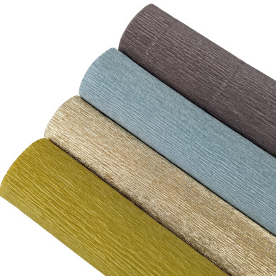 Papier crépon - Bleu céladon 621 - 25 cm x 1,25 m - 140 g