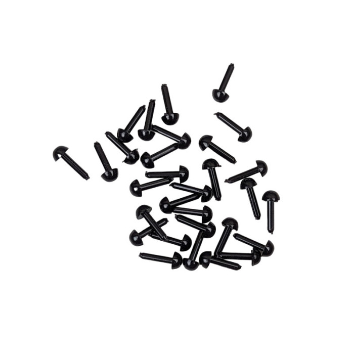 Pack of 4 bags: Plastic eyes 3, 4, 5 and 6 mm x 30 pieces