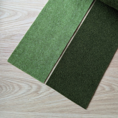 Grass green wool felt ribbon 10 cm x 1 m