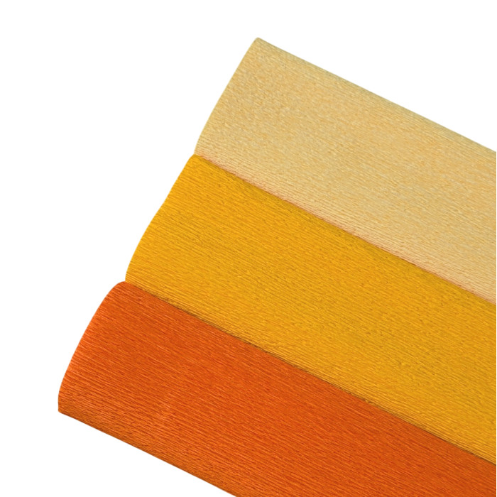 90g crepe paper - Dark orange 374 - 25 cm x 1.50 m