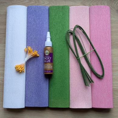 Starterkit voor crêpepapier + Poetic Paper Garden-boek
