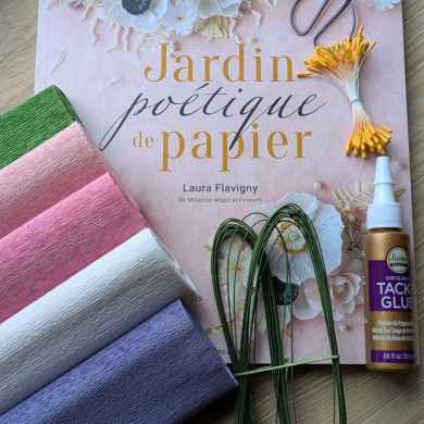 Starterkit voor crêpepapier + Poetic Paper Garden-boek