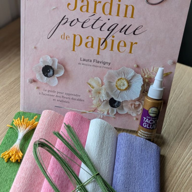 Starterkit voor crêpepapier + Poetic Paper Garden-boek