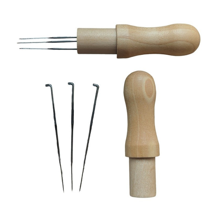 copy of Wooden felting handle for 3 needles (sold without needle)