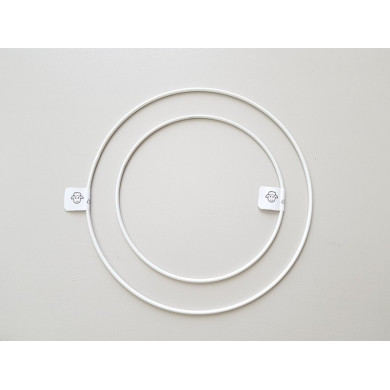Cercle en métal peint blanc 25 cm de diamètre