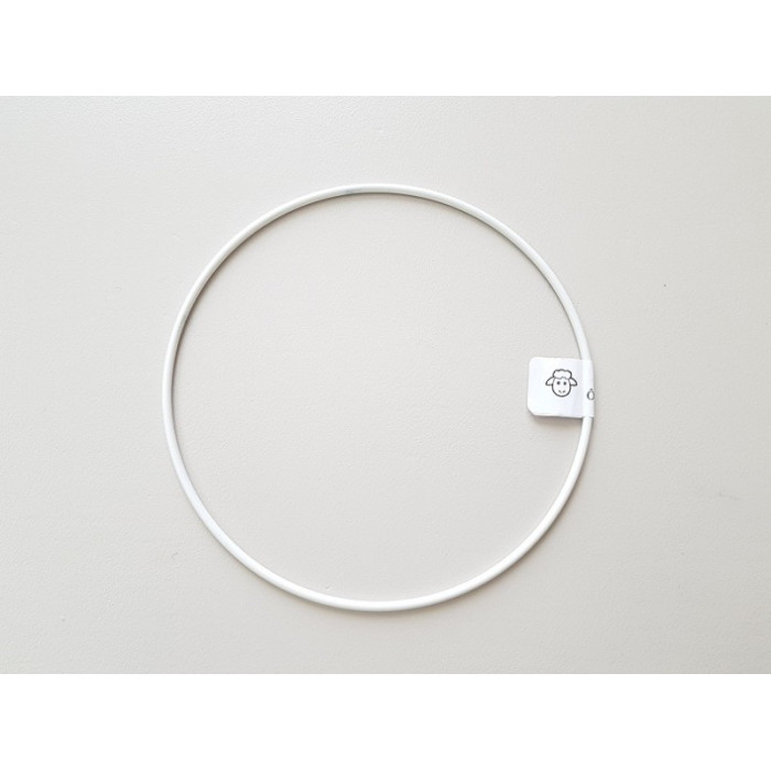 Cercle en métal peint blanc 15 cm de diamètre